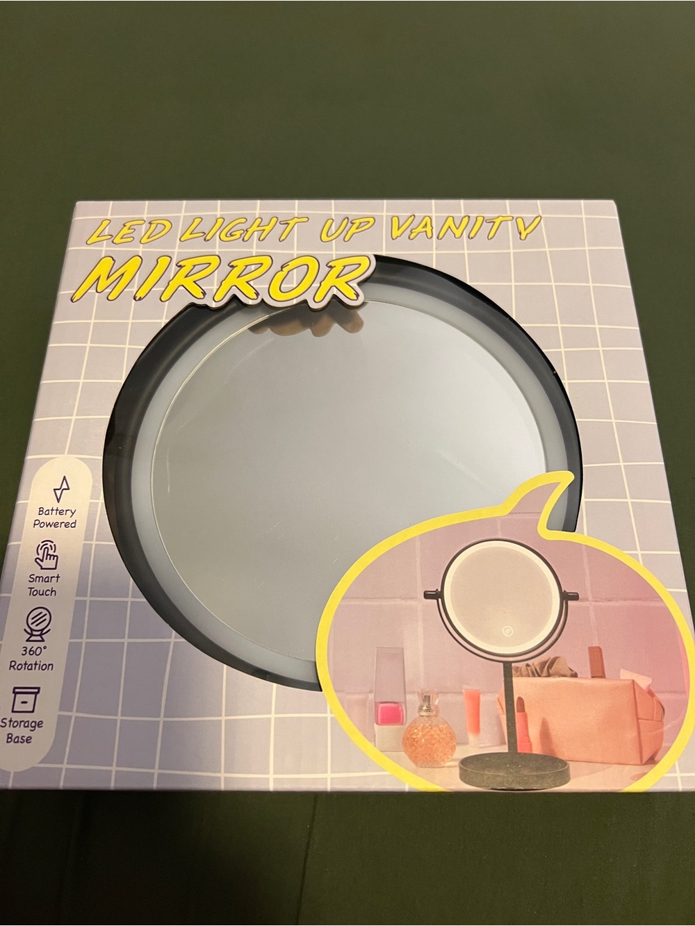 LED Light Up Black Vanity Mirror